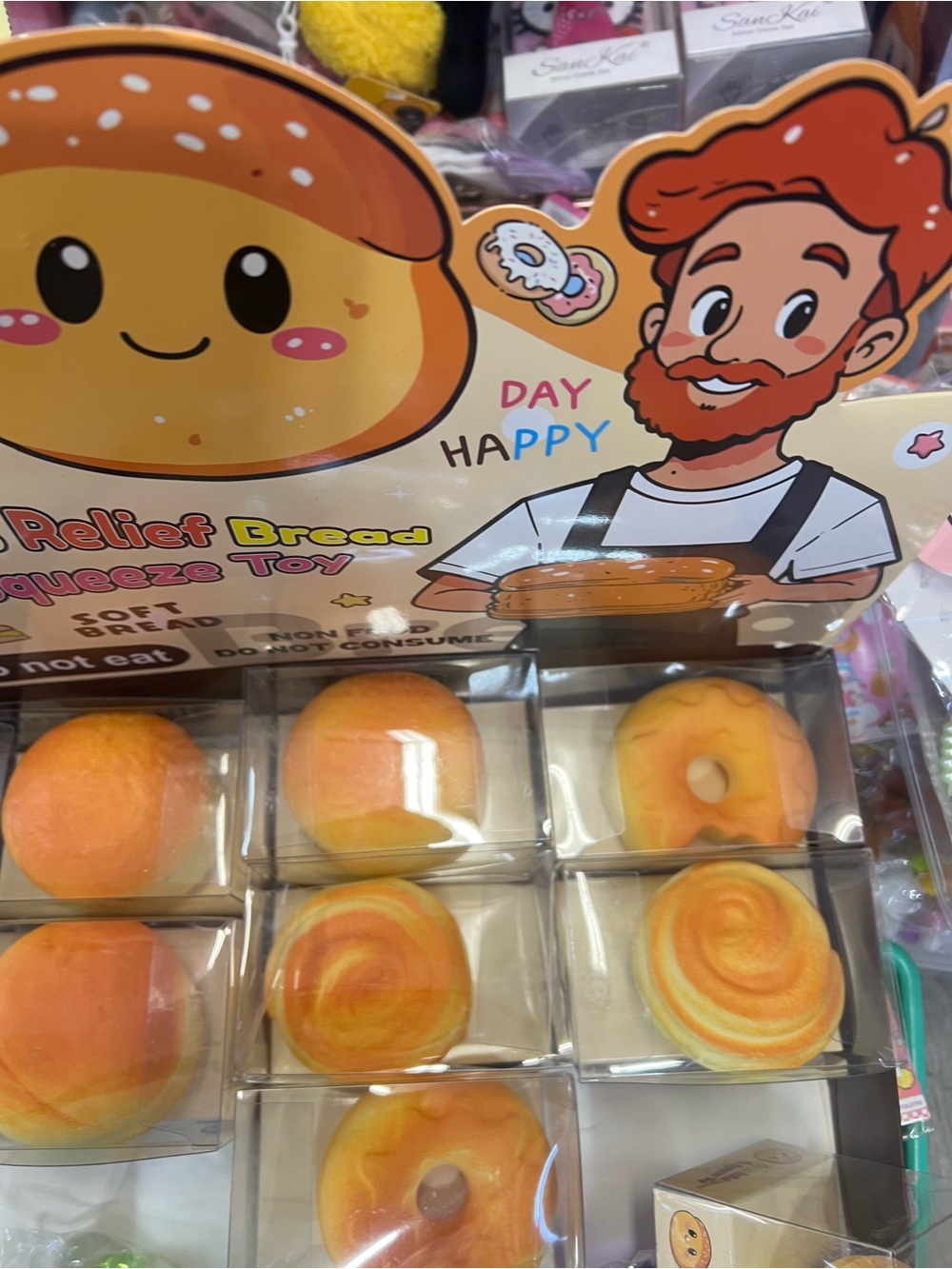 Orange Bread Squeeze Toy Plush – Soft Stress Relief for Kids